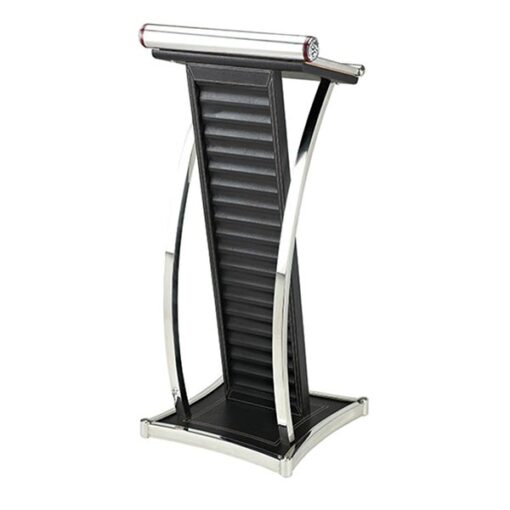 Bục phát biểu hiện đại BPBDI 01 bọc da inox