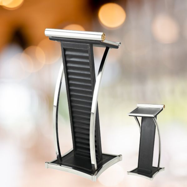 Bục phát biểu hiện đại HTGB-28 bọc da inox - Ảnh 8