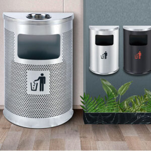 Thùng rác gạt tàn bán nguyệt HTI-91C-L