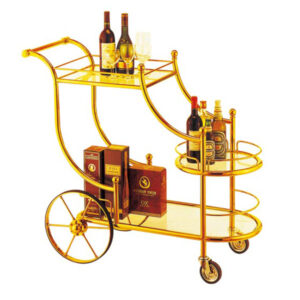 Xe đẩy phục vụ rượu mạ vàng HTWY-48