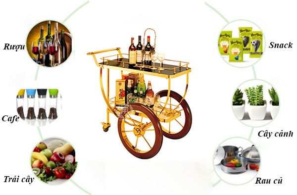Xe đẩy phục vụ rượu HTIGX41-R - Ảnh 5