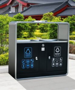 Thùng rác ngoài trời thép không gỉ mã TRKS03