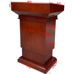 Bục phát biểu gỗ óc chó nguyên khối nâng hạ điều khiển từ xa - Mã BPBGTN 02