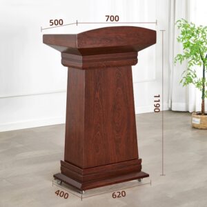 Bục phát biểu gỗ công nghiệp HDF có bánh xe - Mã BPBGCN 01