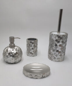 Bình đựng dầu gội sữa tắm mạ màu giả kim loại, dập vân tổ ong 3D