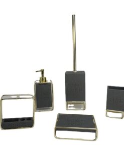 Bình đựng dầu gội sữa tắm xám màu xám đen mạ vàng