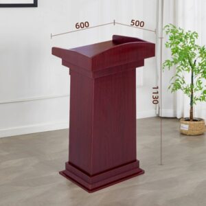 Bục tượng Bác gỗ công nghiệp màu gụ đỏ - Mã BTB12