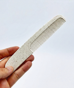 Lược nhựa trắng bi dài màu kem có đốm lúa mạch tự nhiên