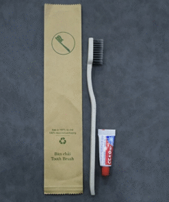 Bàn chải nhựa lúa mạch màu kem