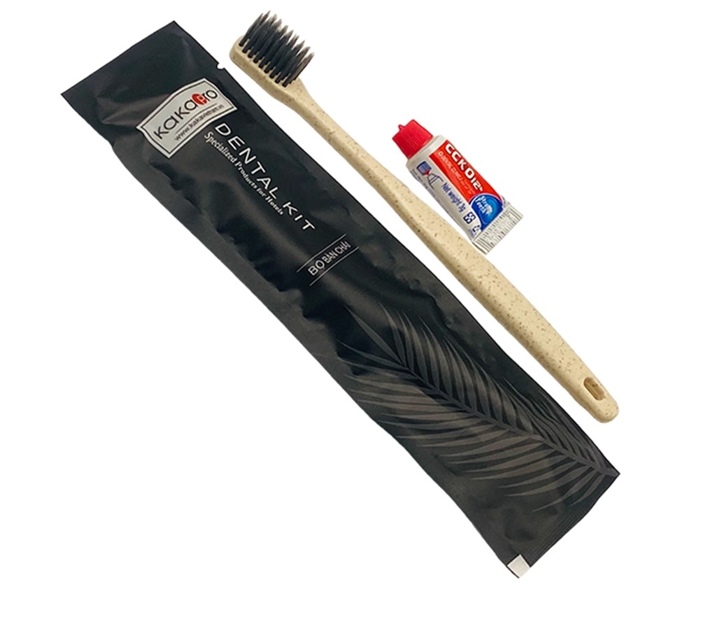 Bàn chải nhựa lúa mạch màu kem tự nhiên