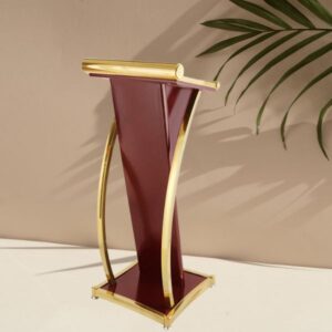 Bục phát biểu mica, sắt, inox đến gỗ công nghiệp, gỗ tự nhiên | Nên chọn chất liệu nào?