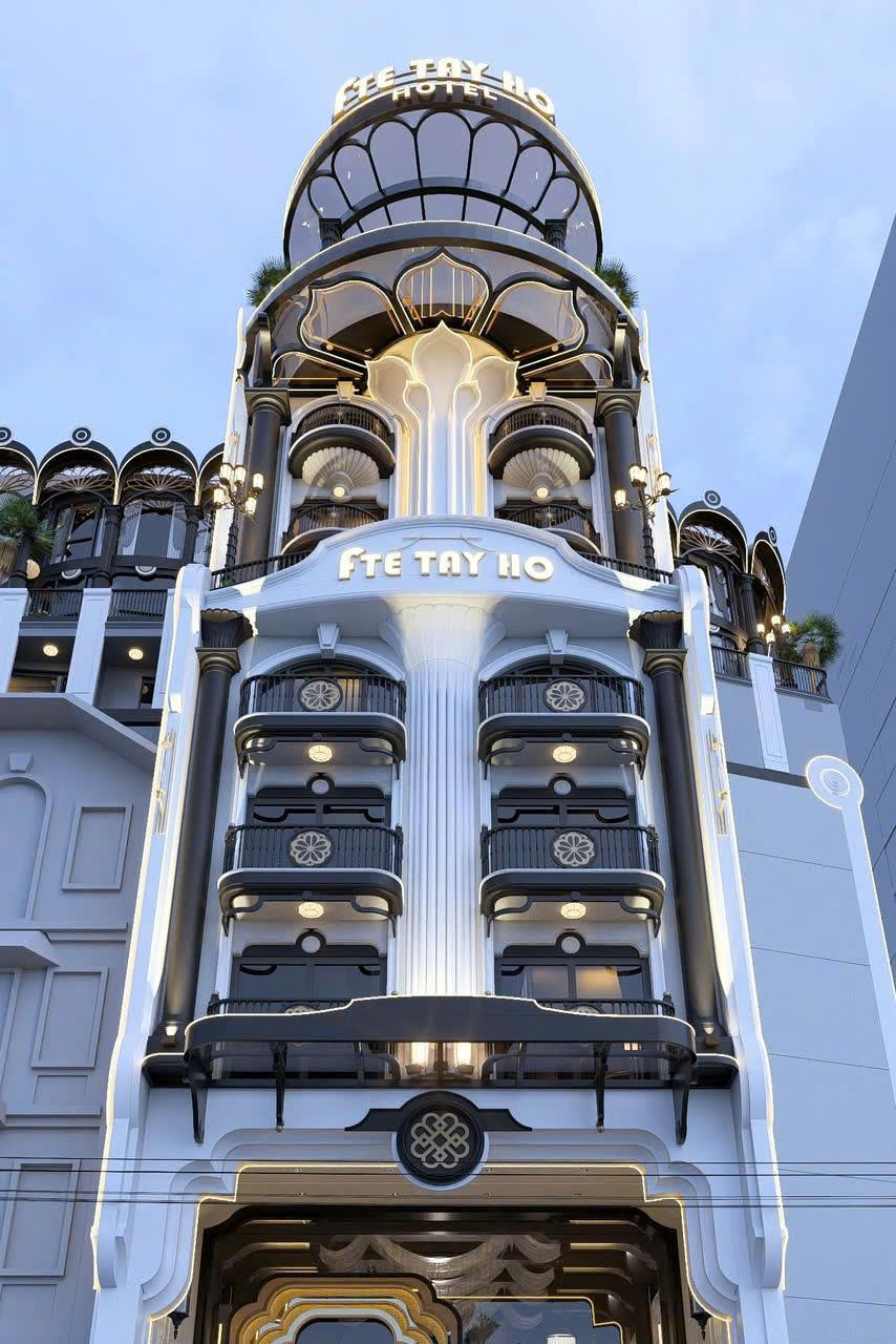 Mẫu thiết kế khách sạn 4 sao phong cách Tân cổ điển (Neoclassical)