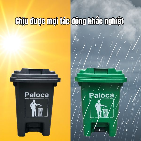 Thùng rác nhựa 60L đạp chân HTN60DC-G1 - Ảnh 14