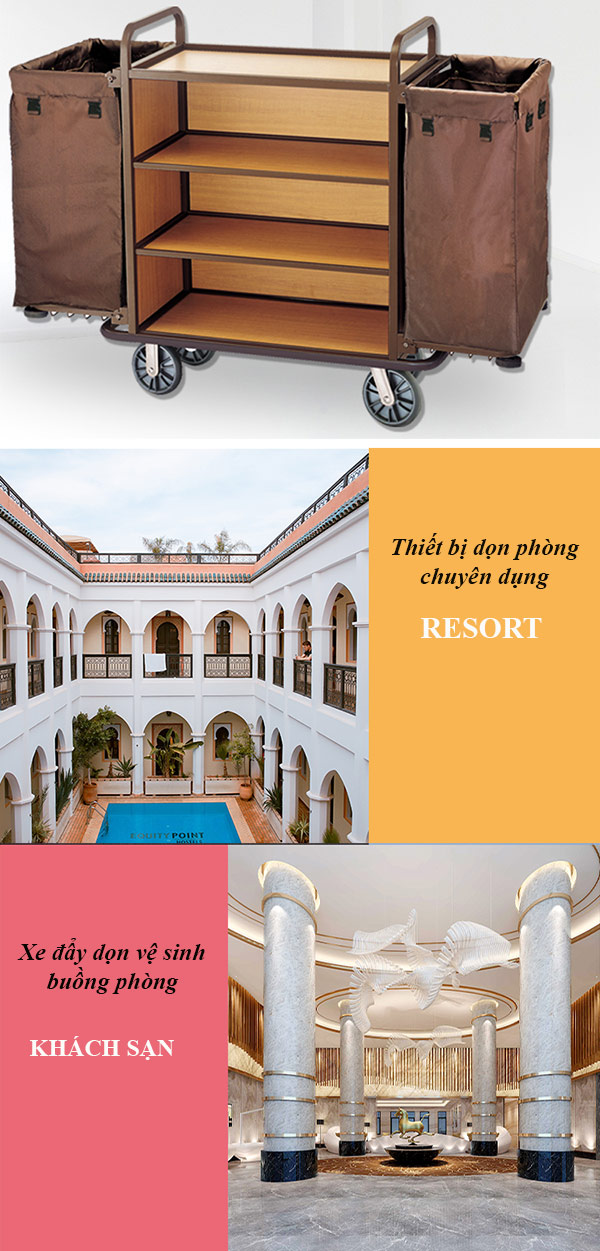 Xe dọn phòng khách sạn HTSX02-F - Ảnh 6