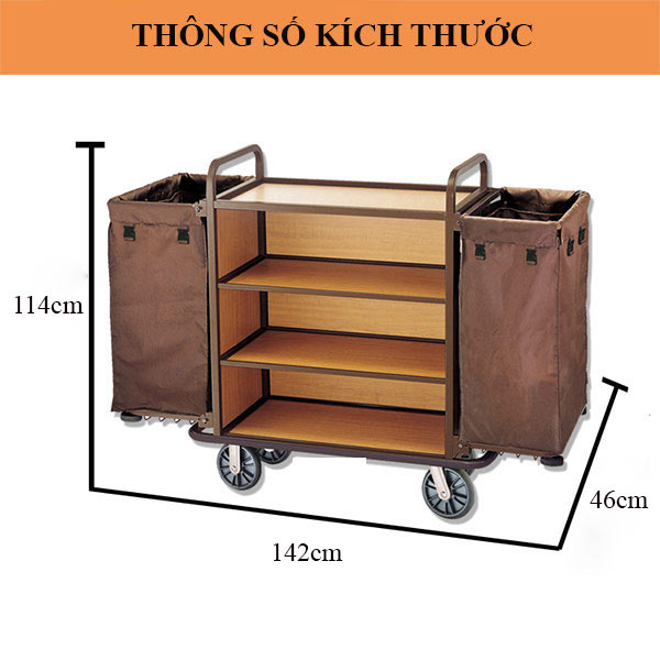 Xe dọn phòng khách sạn HTSX02-F - Ảnh 3
