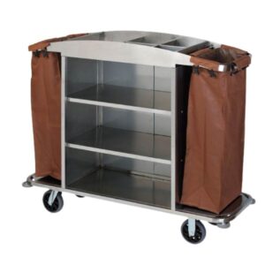 Xe dọn phòng khách sạn inox HTIX08J