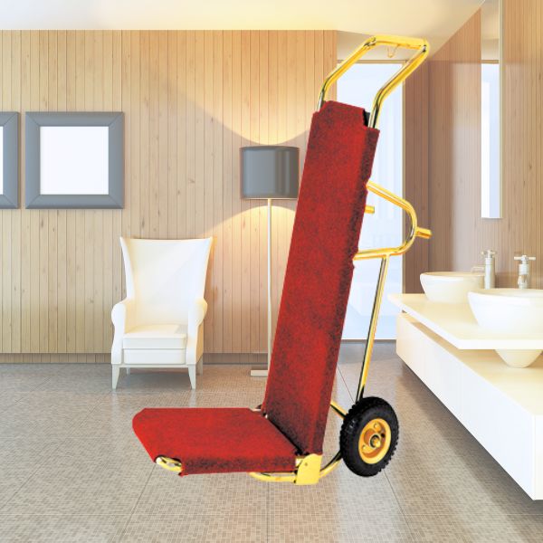 Xe đẩy hành lý khách sạn inox vàng HTIX08-L - Ảnh 10