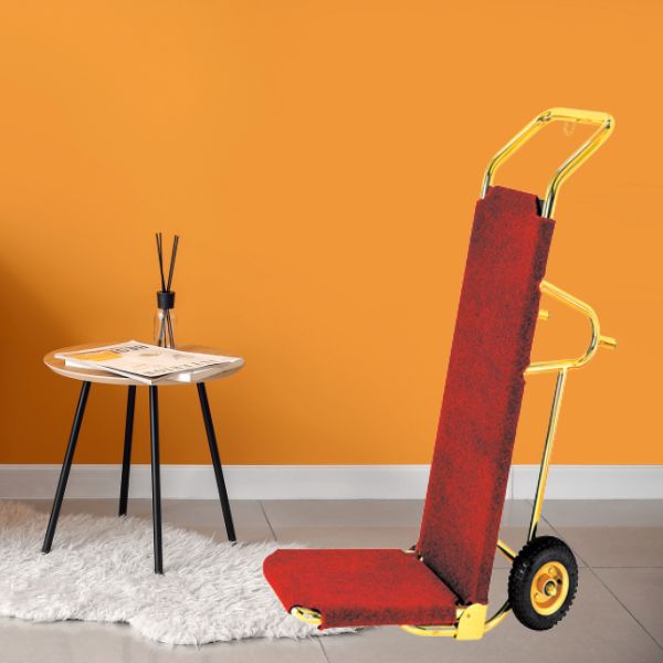 Xe đẩy hành lý khách sạn inox vàng HTIX08-L - Ảnh 11