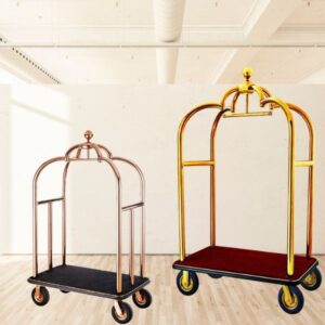 Xe đẩy hành lý khách sạn inox HTGXL01