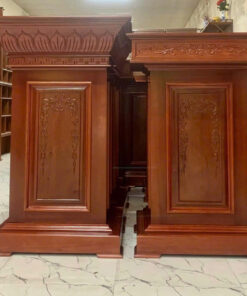 Bục phát biểu gỗ tự nhiên ( xoan đào) - Mã BPBGTNSX 01