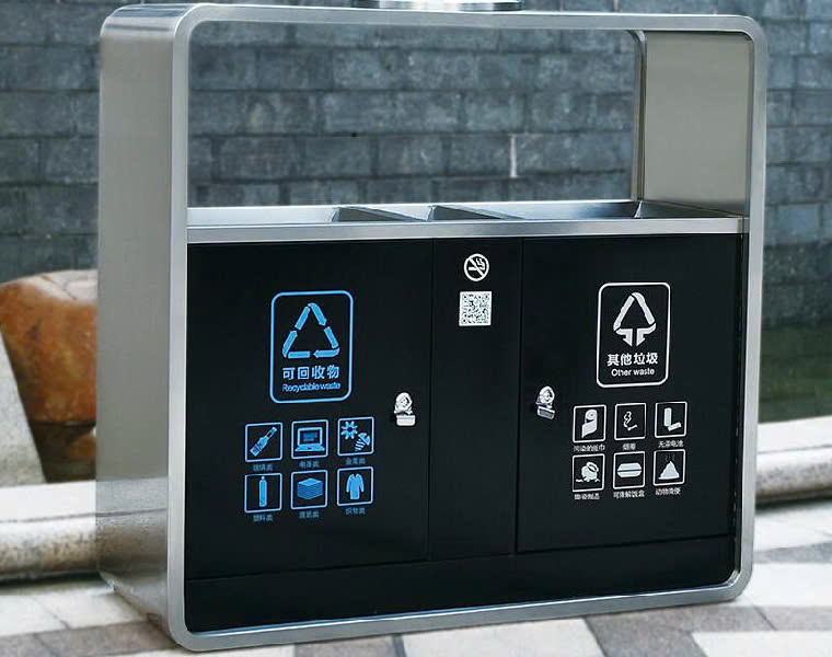 Thùng rác ngoài trời mã TRKS02 - Ảnh 7