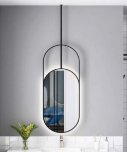 Gương treo khung inox đen