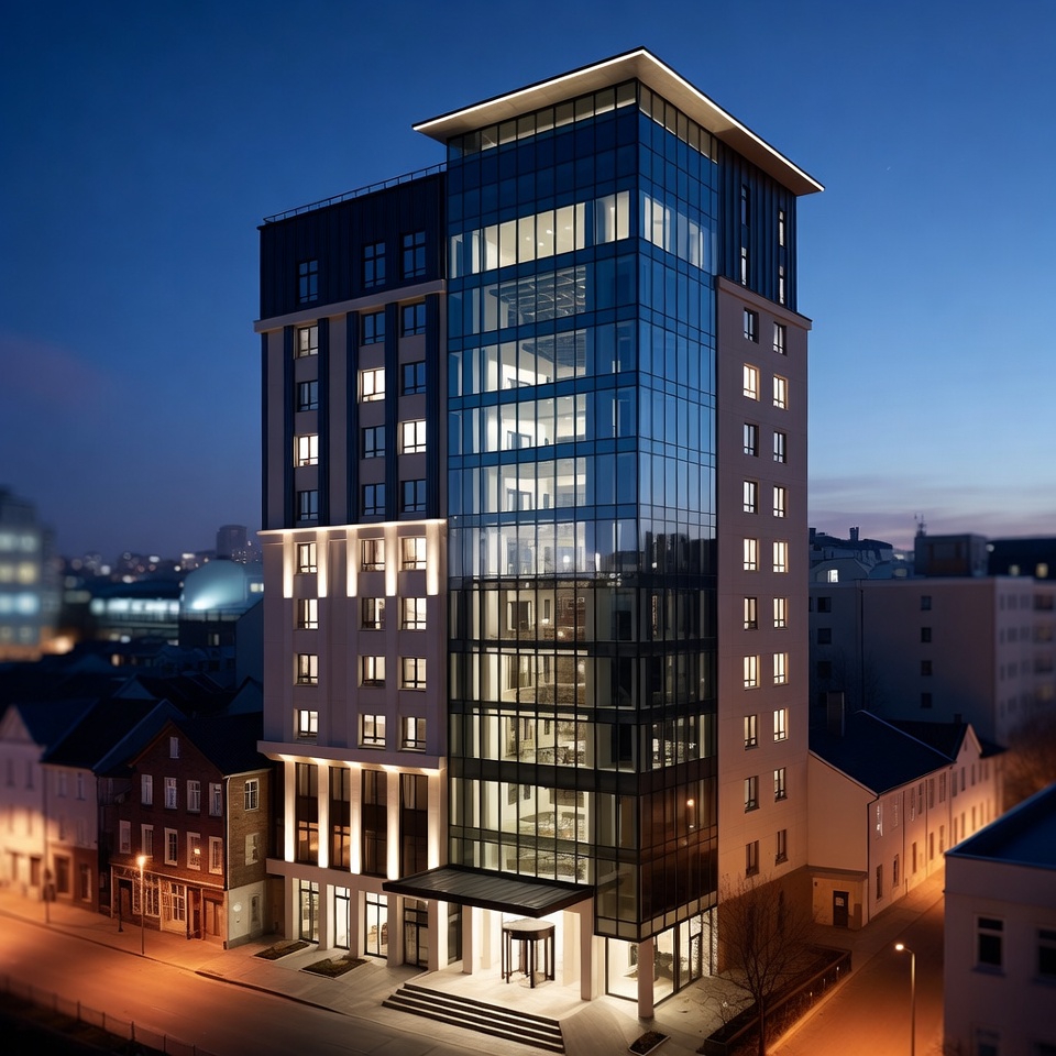 Mẫu thiết kế khách sạn 4 sao phong cách Hiện đại ở thành phố lớn