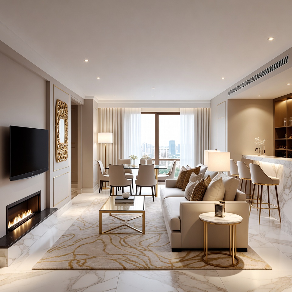 Mẫu thiết kế khách sạn 4 sao phong cách Tân cổ điển (Neoclassical)