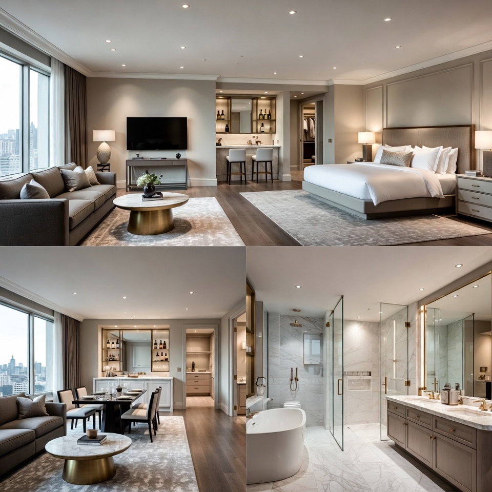 Mẫu thiết kế khách sạn 4 sao phong cách Tân cổ điển (Neoclassical)