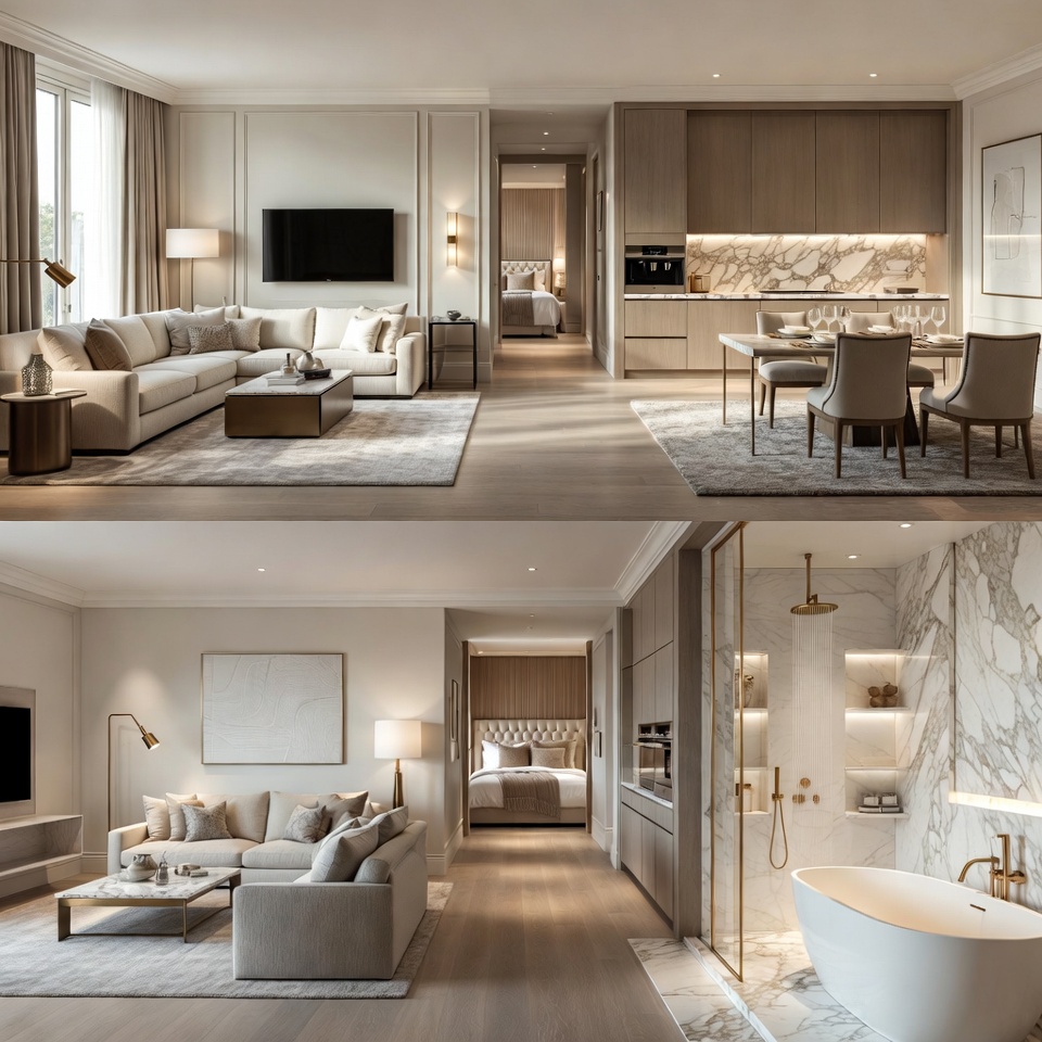 Mẫu nội thất phong cách Modern Luxury (Hiện đại sang trọng) số 5