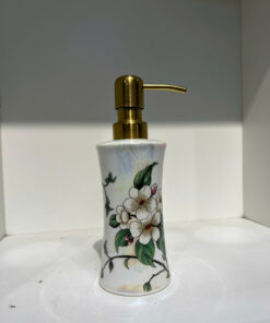Bình đựng dầu gội sữa tắm khách sạn chất liệu gốm sứ họa tiết hoa khảm trai BDSTDB 25