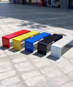 GHẾ CÔNG VIÊN KHÔNG TỰA NHIỀU MÀU - PTT