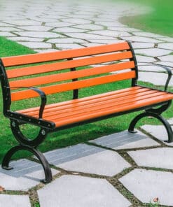 GHẾ CÔNG VIÊN CÓ TỰA GỖ NHỰA KHUNG NHÔM - PTGG