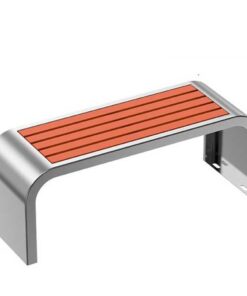 GHẾ CÔNG VIÊN INOX KHÔNG TỰA GỖ NHỰA - PTGI