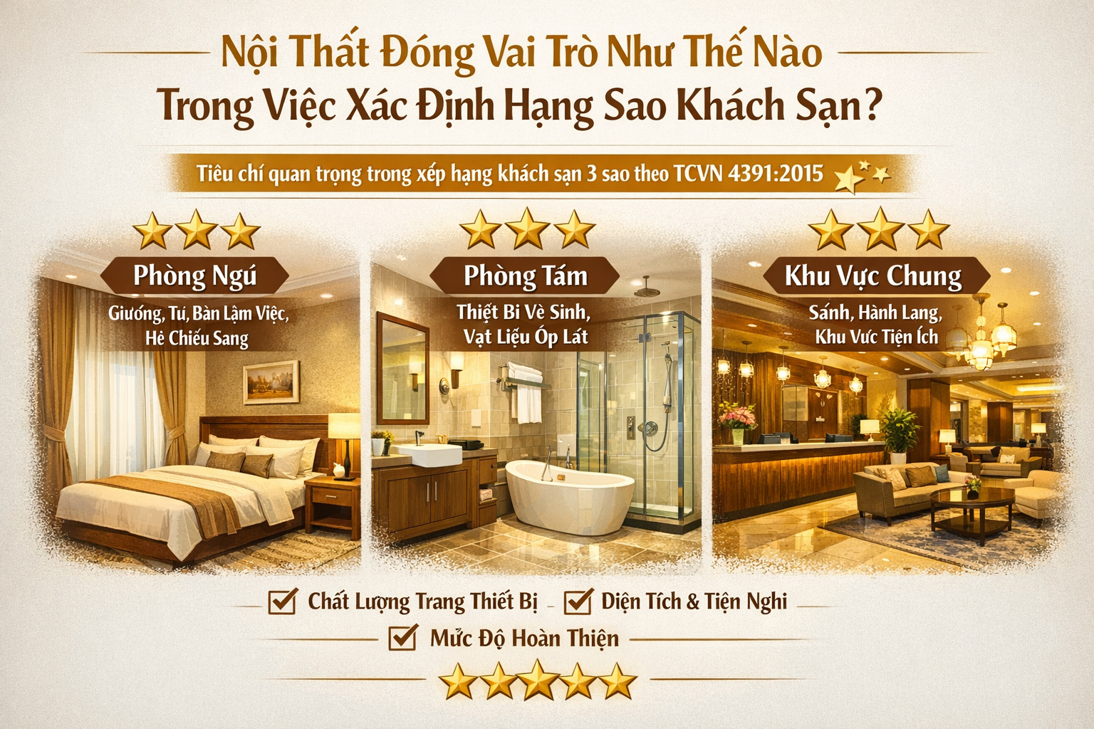 Nội Thất Đóng Vai Trò Như Thế Nào Trong Việc Xác Định Hạng Sao Khách Sạn?