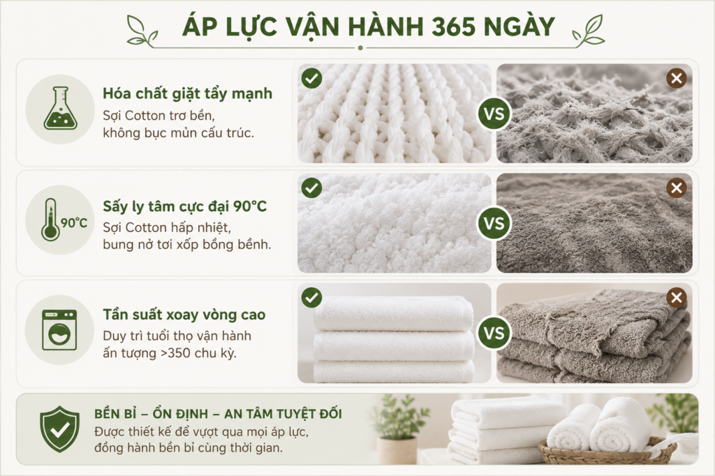 Tại sao khăn Cotton 100% vẫn là "Vua" trong phòng tắm của các khách sạn 5 sao?